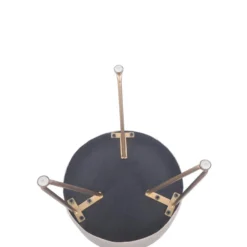 Tabouret En Velours Puff Rembourré Beige Avec Support En Fer -Promos Chesteris Boutique pouf 15949013