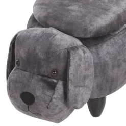 Tabouret Enfant En Velours Gris Foncé DOGGY 17 Tabouret Enfant En Velours Gris Foncé DOGGY -Promos Chesteris Boutique pouf 17198597
