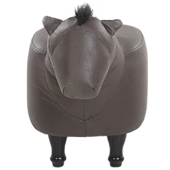 Tabouret Enfant En Cuir PU Marron Foncé HORSE 11 Tabouret Enfant En Cuir PU Marron Foncé HORSE -Promos Chesteris Boutique pouf 17199421