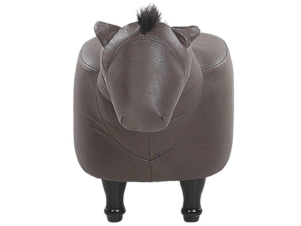 Tabouret Enfant En Cuir PU Marron Foncé HORSE 4 Tabouret Enfant En Cuir PU Marron Foncé HORSE – Image 4