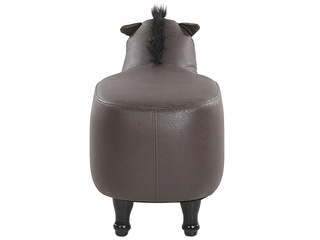 Tabouret Enfant En Cuir PU Marron Foncé HORSE 5 Tabouret Enfant En Cuir PU Marron Foncé HORSE – Image 5