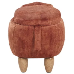 Tabouret Enfant En Velours Marron DOGGY -Promos Chesteris Boutique pouf 17199871