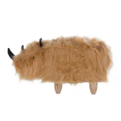Tabouret Enfant En Fausse Fourrure Beige Sable WOOLLY -Promos Chesteris Boutique pouf 17199935