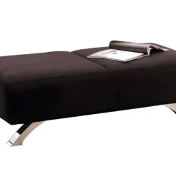 Pouf En Microfibre POLKA - Marron -Promos Chesteris Boutique pouf 174574