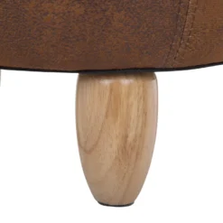 Tabouret Enfant En Simili Marron Clair COW -Promos Chesteris Boutique pouf 17513749