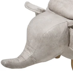 Tabouret Enfant En Cuir PU Gris Clair ELEPHANT 17 Tabouret Enfant En Cuir PU Gris Clair ELEPHANT -Promos Chesteris Boutique pouf 17513905