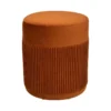 Pouf En Velours Ambre D. 31 X H. 38 Cm