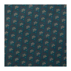 Pouf Pliant Et Coffre De Rangement En Velours Bleu Avec Motifs -Promos Chesteris Boutique pouf 19147359