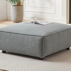 Pouf En Velours Côtelé Bleu Clair BORORE De Pascal Morabito -Promos Chesteris Boutique pouf 19725285