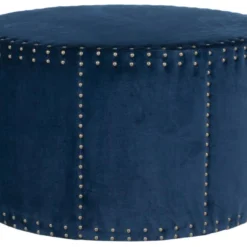 Banc & Ottomane Bleu Marine 86 X 86 X 51.05 Cm - Thalia