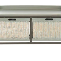 Banc & Ottomane Etain Antique Et Gris Français 40 X 84 X 50.8 Cm - Marcelle