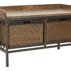 Banc & Ottomane Etain Antique Et Gris Français 40 X 84 X 50.8 Cm - Marcelle 6 Banc & Ottomane Etain Antique Et Gris Français 40 X 84 X 50.8 Cm - Marcelle -Promos Chesteris Boutique pouf 21029011