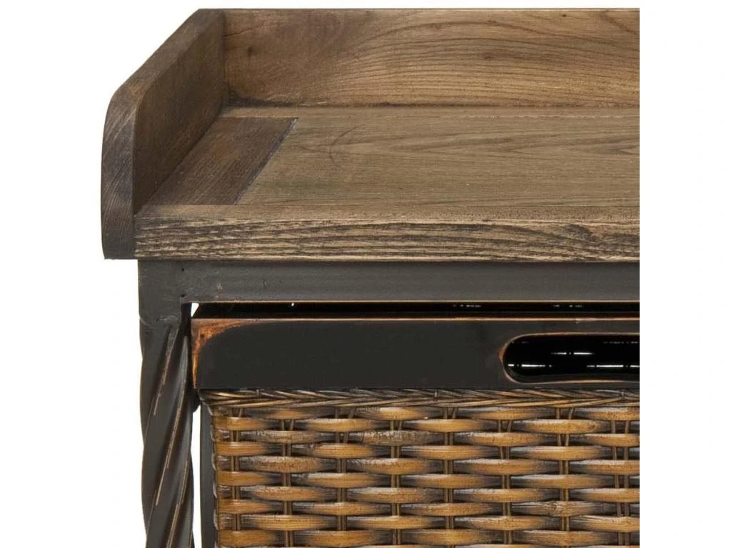 Banc & Ottomane Etain Antique Et Gris Français 40 X 84 X 50.8 Cm - Marcelle 4 Banc & Ottomane Etain Antique Et Gris Français 40 X 84 X 50.8 Cm - Marcelle – Image 4