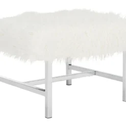 Banc & Ottomane Gris 51 X 51 X 45.72 Cm - Gustie -Promos Chesteris Boutique pouf 21029021