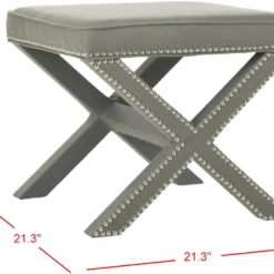 Banc & Ottomane Argile 46 X 46 X 50.54 Cm - Celine -Promos Chesteris Boutique pouf 21029155