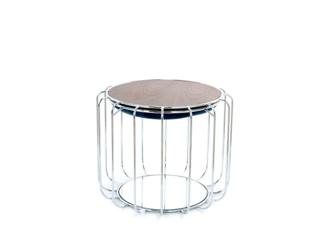 Pouf Reverse Table D'appoint Confortable Silver 3 Pouf Reverse Table D'appoint Confortable Silver â Image 3