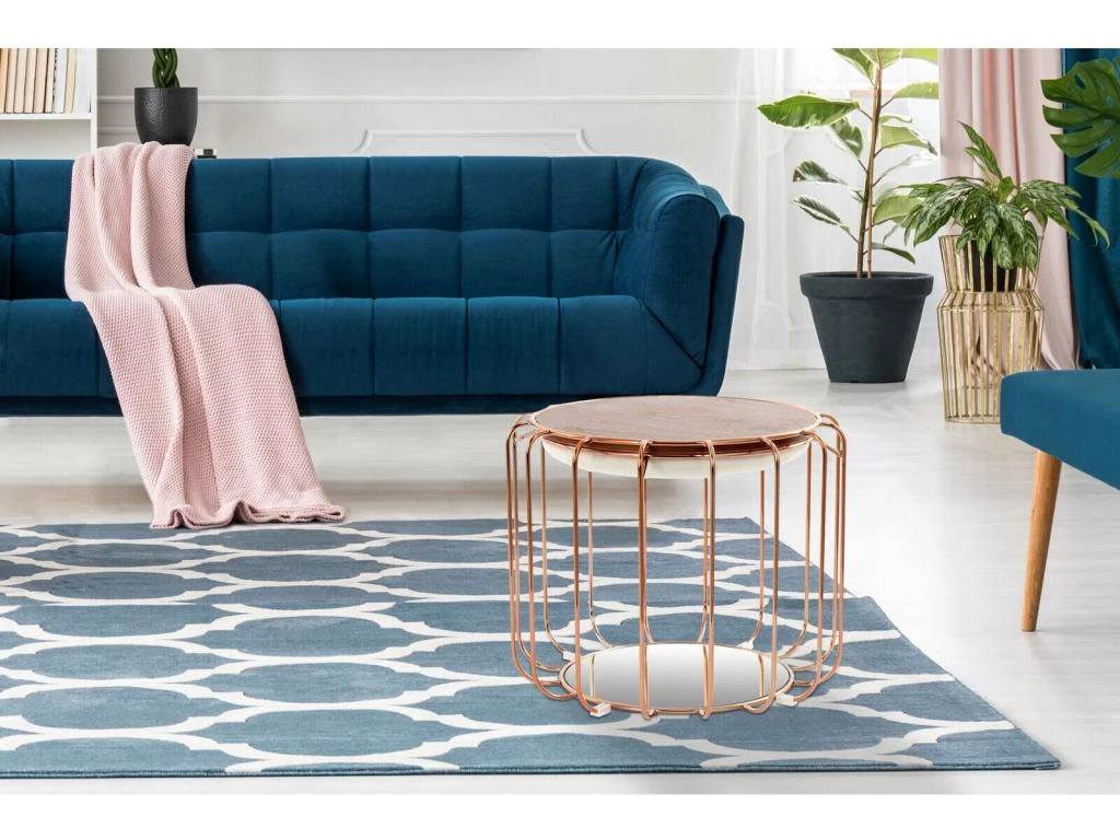 Pouf Reverse Table D'appoint Confortable Copper 2 Pouf Reverse Table D'appoint Confortable Copper â Image 2