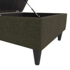 Pouf Avec Rangement En Lin Gris -Promos Chesteris Boutique pouf 21739705