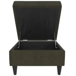 Pouf Avec Rangement En Lin Gris -Promos Chesteris Boutique pouf 21739715