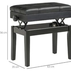 Banquette Piano ARANJUEZ Noir -Promos Chesteris Boutique pouf 21987687