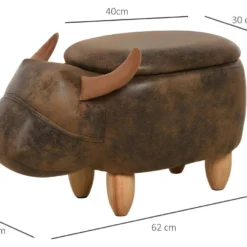 Pouf Coffre Buffle SEVILLE Marron Daim Vieilli 7 Pouf Coffre Buffle SEVILLE Marron Daim Vieilli -Promos Chesteris Boutique pouf 21987737