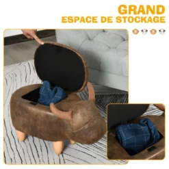 Pouf Coffre Buffle SEVILLE Marron Daim Vieilli 8 Pouf Coffre Buffle SEVILLE Marron Daim Vieilli -Promos Chesteris Boutique pouf 21987739