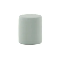 CONNIE - Pouf Rond 41cm Tissu Bouclé Vert Olive