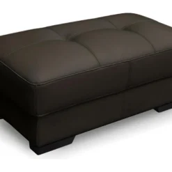 Pouf En Cuir METROPOLITAN II - Marron