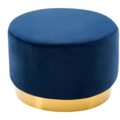 Pouf En Velours CLORIA - Bleu Nuit 8 Pouf En Velours CLORIA - Bleu Nuit -Promos Chesteris Boutique pouf 341735
