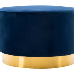 Pouf En Velours CLORIA - Bleu Nuit 7 Pouf En Velours CLORIA - Bleu Nuit -Promos Chesteris Boutique pouf 341737