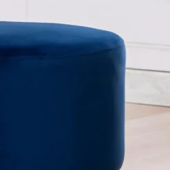 Pouf En Velours CLORIA - Bleu Nuit 9 Pouf En Velours CLORIA - Bleu Nuit -Promos Chesteris Boutique pouf 349169