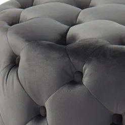 Pouf FOURCA En Velours - Gris 5 Pouf FOURCA En Velours - Gris -Promos Chesteris Boutique pouf 437147