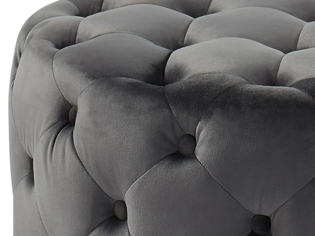 Pouf FOURCA En Velours - Gris 3 Pouf FOURCA En Velours - Gris – Image 3