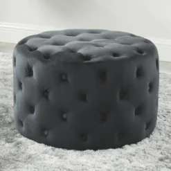 Pouf FOURCA En Velours - Gris