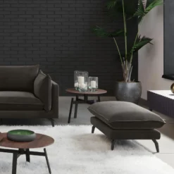 Pouf En Velours KESTREL - Anthracite De Pascal Morabito -Promos Chesteris Boutique pouf 438423