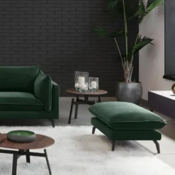 Pouf En Velours KESTREL - Vert De Pascal Morabito -Promos Chesteris Boutique pouf 444373