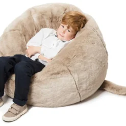 Pouf En Peluche Éléphant George Avec Remplissage -Promos Chesteris Boutique pouf 9060527