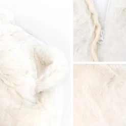 Pouf En Peluche Ours Blanc Basile Avec Remplissage -Promos Chesteris Boutique pouf 9060639