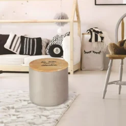 CHILD - Pouf De Rangement Velours Blanc Pour Enfant -Promos Chesteris Boutique pouf 9609561