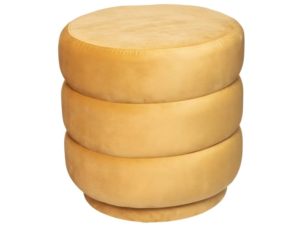 Pouf En Velours Orange Pêche D 40 X H 40 Cm 1 Pouf En Velours Orange Pêche D 40 X H 40 Cm