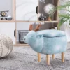 Tabouret Enfant En Tissu Bleu Clair REINDEER