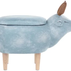 Tabouret Enfant En Tissu Bleu Clair REINDEER -Promos Chesteris Boutique tabouret bas 12022699