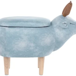 Tabouret Enfant En Tissu Bleu Clair REINDEER -Promos Chesteris Boutique tabouret bas 12022701