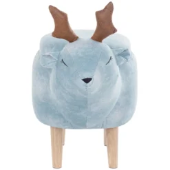 Tabouret Enfant En Tissu Bleu Clair REINDEER -Promos Chesteris Boutique tabouret bas 12022703