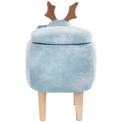 Tabouret Enfant En Tissu Bleu Clair REINDEER -Promos Chesteris Boutique tabouret bas 12022705
