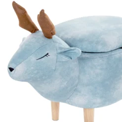Tabouret Enfant En Tissu Bleu Clair REINDEER -Promos Chesteris Boutique tabouret bas 12022707