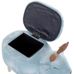 Tabouret Enfant En Tissu Bleu Clair REINDEER -Promos Chesteris Boutique tabouret bas 12022709