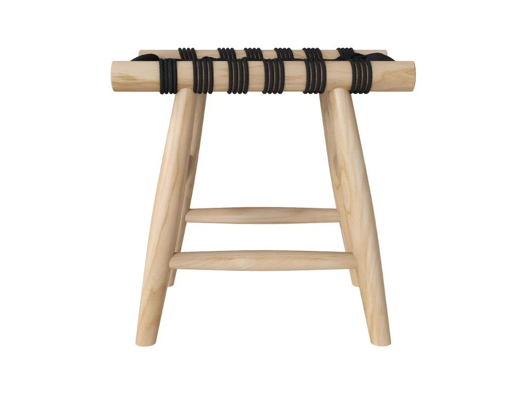 Tabouret Tressé Noir Kira 4 Tabouret Tressé Noir Kira – Image 4