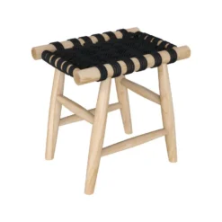 Tabouret Tressé Noir Kira 11 Tabouret Tressé Noir Kira -Promos Chesteris Boutique tabouret bas 13003879