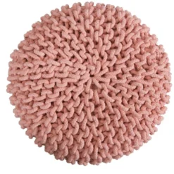 Petit Tabouret Tricot Lisa Rose Poudré 8 Petit Tabouret Tricot Lisa Rose Poudré -Promos Chesteris Boutique tabouret bas 13004023